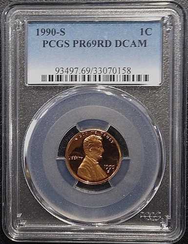 1990年Sミント アブラハム・リンカーン ペニー、PCGS-PR69RD-DCAM鑑定済みコイン（#ALP-000001）未使用｜WORLD RESOURCE【QUEEN店】