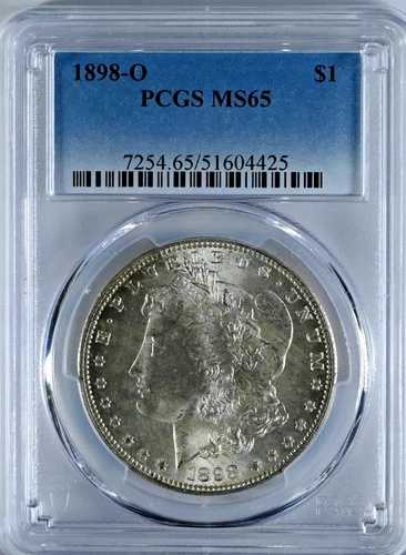 1898年Oミント モーガン PCGS鑑定済み MS65 1ドル銀貨 #7254｜WORLD RESOURCE【QUEEN店】