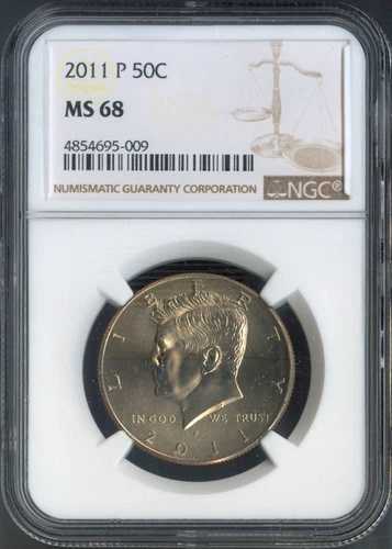 2011年ケネディ50セント硬貨 NGC MS68グレード｜WORLD RESOURCE【QUEEN店】