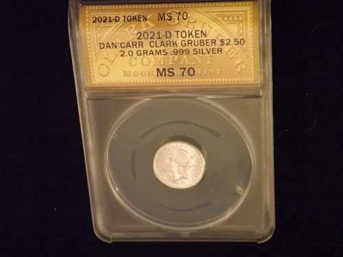 2021年 -D 2.50ドル シルバー クラーク・グルーバー ダニエル・カー トークン ANACS MS 70|WORLD RESOURCE【QUEEN店】