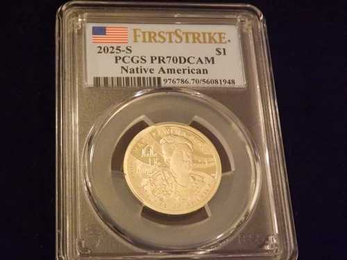 2025年Sミント 1ドル ネイティブアメリカン ファーストストライク PCGS PR 70|WORLD RESOURCE【QUEEN店】