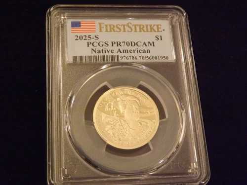 2025年Sミント 1ドル ネイティブアメリカン ファーストストライク PCGS PR 70|WORLD RESOURCE【QUEEN店】