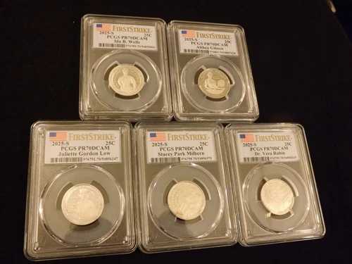 2025-S 25セント硬貨 5枚セット ファーストストライク PCGS PR 70|WORLD RESOURCE【QUEEN店】