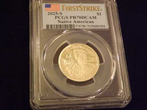 2025年Sミント 1ドル ネイティブアメリカン ファーストストライク PCGS PR 70|WORLD RESOURCE【QUEEN店】