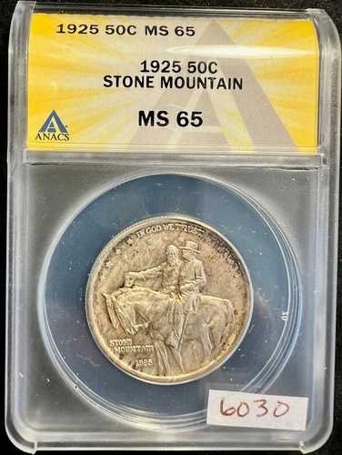 希少な1925年ストーンマウンテン50セント銀貨(ANACS MS 65)記念ハーフダラー 6030|WORLD RESOURCE【QUEEN店】