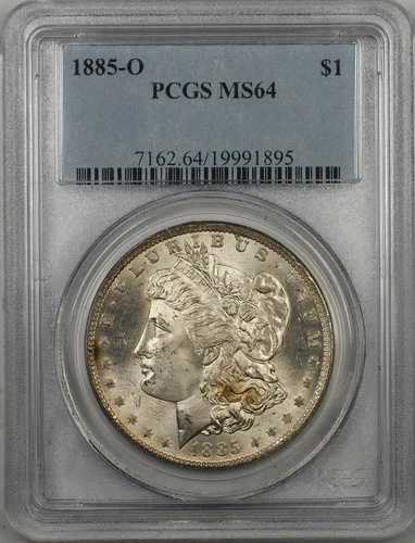 1885年Oミント モーガン銀貨 1ドル硬貨 PCGS MS-64 (7N)｜WORLD RESOURCE【QUEEN店】