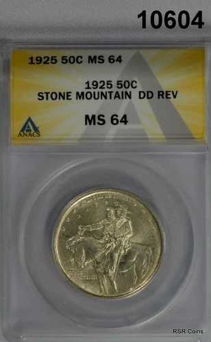 1925年 ストーンマウンテン ハーフ記念硬貨 ANACS鑑定済み MS64 ゴールド 輝き抜群!! #10604|WORLD RESOURCE【QUEEN店】