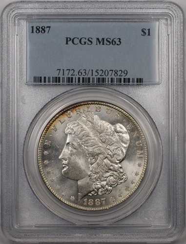 1887年 モーガン銀貨 1ドル PCGS MS-63 ベターコイン (BR-20 D)｜WORLD RESOURCE【QUEEN店】
