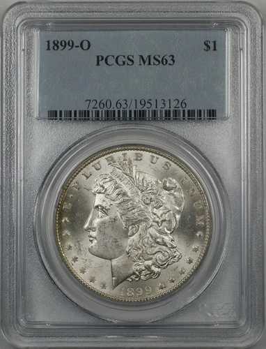 1899年Oミント モーガン銀貨 1ドル PCGS MS-63 ベターコイン (BR-24 J)｜WORLD RESOURCE【QUEEN店】