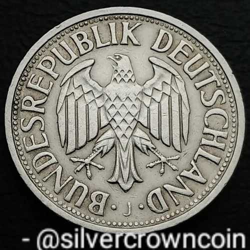 西ドイツ 1マルク 1961年 J. KM#110。1ドル硬貨。ハンブルク造幣局。鷲。|WORLD RESOURCE【QUEEN店】