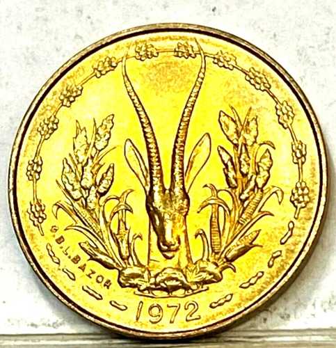 西アフリカ諸国 1972年 5フラン硬貨 低ミント 希少年号 極めて希少 未使用｜WORLD RESOURCE【QUEEN店】 26,862円