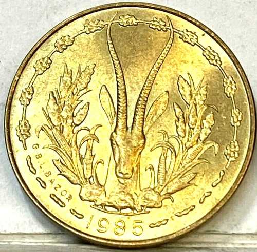 西アフリカ諸国 1985年 5フラン硬貨 低ミント 希少年号 極めて希少 未使用|WORLD RESOURCE【QUEEN店】