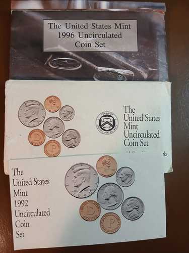 1996年および1992年米国造幣局発行の未使用コインセット|WORLD RESOURCE【QUEEN店】