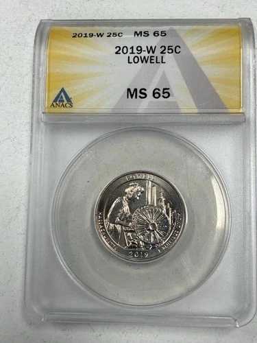 2019年W ローウェル NP ATB 25セント硬貨 ANACS MS65 ウェストポイント W ミントスラブ入り｜WORLD RESOURCE【QUEEN店】 27,170円
