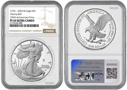 2026年 W シルバーイーグル S$1 リバティベル プリビー NGC PF 69 ウルトラカメオ #377｜WORLD RESOURCE【QUEEN店】