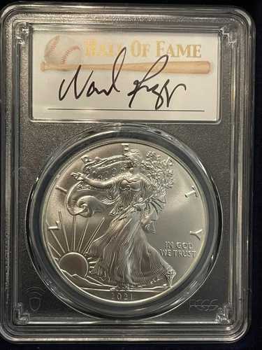 2021年 1ドル アメリカンシルバーイーグル タイプ1 PCGS MS70 FDOI ウェイド・ボッグス｜WORLD RESOURCE【QUEEN店】