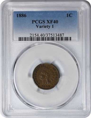 1886年インディアンセント バリエーション1 EF40 PCGS｜WORLD RESOURCE【QUEEN店】 57,475円