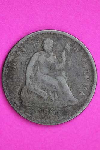 1865年Sミント シーテッド・リバティ ハーフダイム銀貨 本物保証 0694N｜WORLD RESOURCE【QUEEN店】