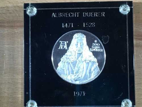 1971年 アルブレヒト・デューラー(1471-1528)生誕500周年記念銀製アートメダル E0141|WORLD RESOURCE【QUEEN店】