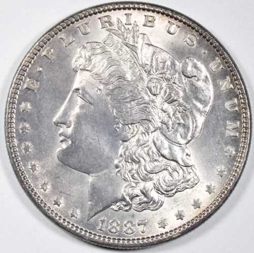 1887年モルガン・ダラー ～ 美しいマルーン色の縁取り！非常に状態の良い未使用の逸品！｜WORLD RESOURCE【QUEEN店】