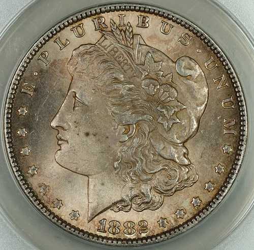 1882年モーガン銀貨1ドル、ANACS MS-63、トーンあり｜WORLD RESOURCE【QUEEN店】