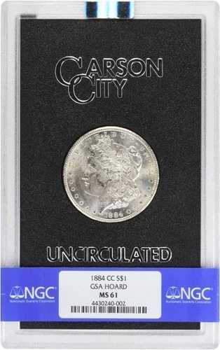 1884年CCミント モルガン銀貨 MS61 NGC GSAホルダー｜WORLD RESOURCE【QUEEN店】