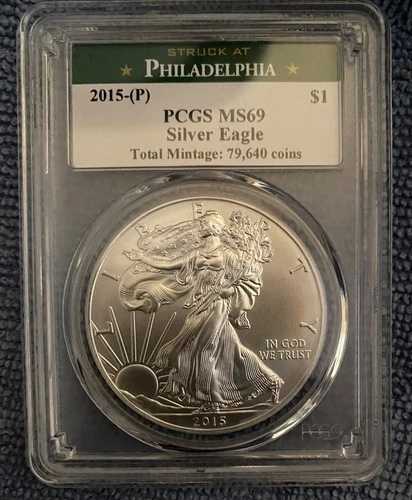 2015年-(P) 1ドル銀貨 PCGS MS-69 総発行枚数79,640枚 フィラデルフィア造幣局で鋳造｜WORLD RESOURCE【QUEEN店】