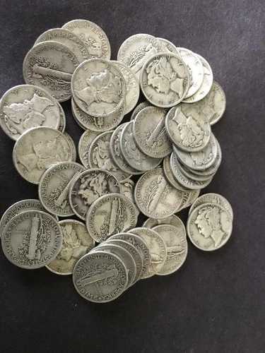 マーキュリーディール 7.00ドル額面ダイム銀貨(1965年以前)3枚セット|WORLD RESOURCE【QUEEN店】