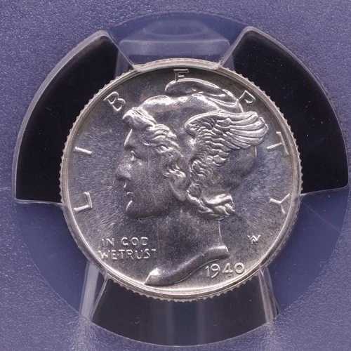 1940年マーキュリーダイム PCGS PR67 極美品 翼付きリバティヘッド 10セント銀貨｜WORLD RESOURCE【QUEEN店】