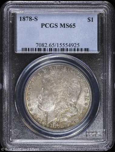 1878年Sミント 1ドル モルガン銀貨 PCGS MS 65 | 未使用 UNC BU｜WORLD RESOURCE【QUEEN店】