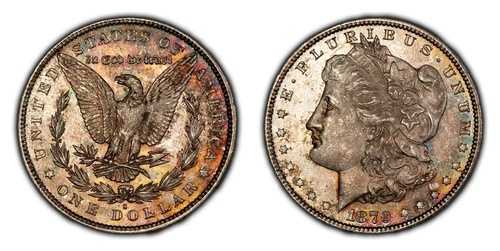 1879年Sミント 1ドル モーガン銀貨 - PQ レインボートーン - NGC MS 64 - 動画あり - D4941｜WORLD RESOURCE【QUEEN店】