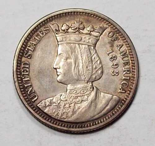 1893年 イザベラ記念25セント硬貨 シャープ XF+ 米国内送料無料 #X105｜WORLD RESOURCE【QUEEN店】