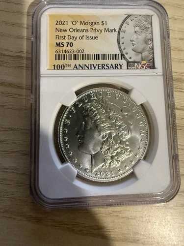 2021年Oミント モーガン銀貨 NGC MS 70 FDOI 100周年記念ラベル｜WORLD RESOURCE【QUEEN店】