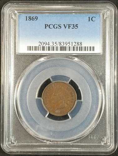 1869年インディアンヘッドセント PCGS VF35 2094.35/83951288 極上コイン 希少｜WORLD RESOURCE【QUEEN店】