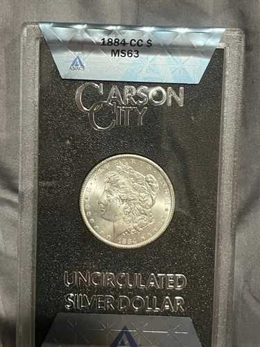 1884-CC カーソンシティ銀貨 モーガンドル GSA 埋蔵品 PL ANACS MS 63 ブームブーム｜WORLD RESOURCE【QUEEN店】