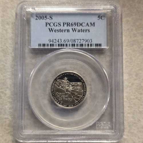 2005年Sミント ジェファーソンニッケル 5セント サンフランシスコ PCGS PR69DCAM プルーフ ウェスタンウォーターズ｜WORLD RESOURCE【QUEEN店】