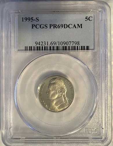 1995年 S プルーフ ジェファーソン ニッケル .05セント PCGS PR69DCAM|WORLD RESOURCE【QUEEN店】
