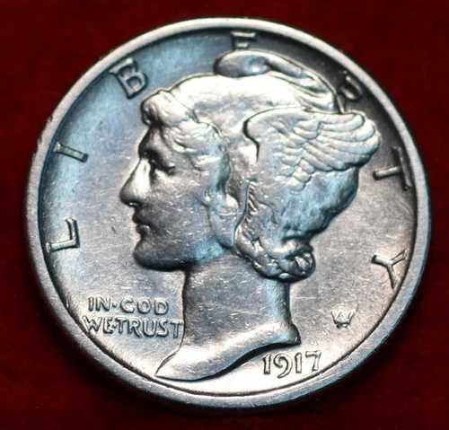 未使用 1917-S サンフランシスコ造幣局 銀貨 マーキュリーダイム アメリカ合衆国｜WORLD RESOURCE【QUEEN店】