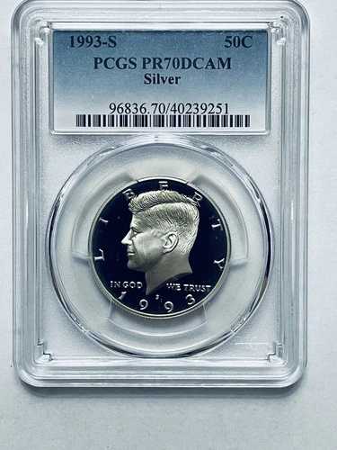 1993年Sミント ケネディ銀貨ハーフダラー PCGS PR70DCAM｜WORLD RESOURCE【QUEEN店】