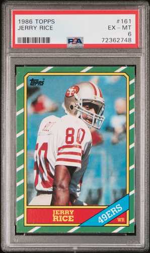 1986 TOPPS FOOTBALL #161 ジェリー・ライス RC PSA 6 EX-MINT 殿堂入りルーキー GOAT｜WORLD RESOURCE【QUEEN店】 44,330円