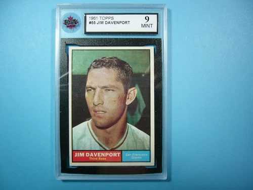 1961 TOPPS MLB ベースボールカード #55 ジム・ダベンポート KSA 9 ミント シャープ+ '61 TOPPS GL｜WORLD RESOURCE【QUEEN店】