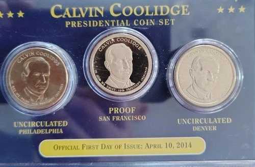 カルビン・クーリッジ大統領1ドル硬貨セット 2014年 未使用品＆プルーフ P D S ミント｜WORLD RESOURCE【QUEEN店】