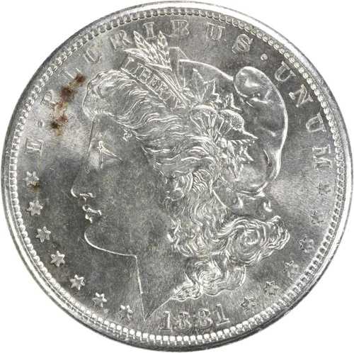 1881年Sミント モーガン銀貨 チョイスBU 未鑑定品 #332｜WORLD RESOURCE【QUEEN店】