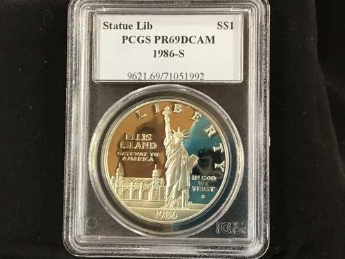 1986年Sミント 自由の女神銀貨 PCGS PR69DCAM ジェムプルーフ B0469｜WORLD RESOURCE【QUEEN店】