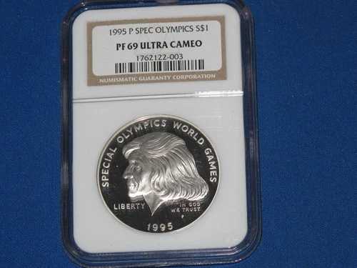 1995年Pミント スペシャルオリンピックス記念銀貨 NGC PF69 ウルトラカメオ B0145｜WORLD RESOURCE【QUEEN店】