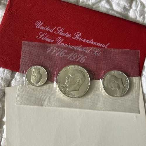 1776-1976年建国200周年記念米国造幣局発行 銀貨3枚セット（未使用品）｜WORLD RESOURCE【QUEEN店】