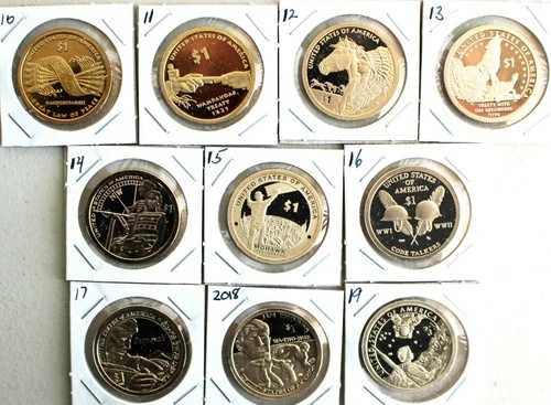2010年から2019年 Sプルーフ サカガウィア ネイティブアメリカン ドル 10枚セット $1 10 年代｜WORLD RESOURCE【QUEEN店】