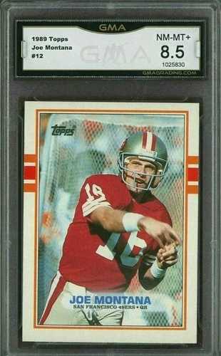 1989年 Topps フットボール #12 ジョー・モンタナ サンフランシスコ・49ers 殿堂入り GMA 8.5 NM-MT+ ボーナス付き｜WORLD RESOURCE【QUEEN店】