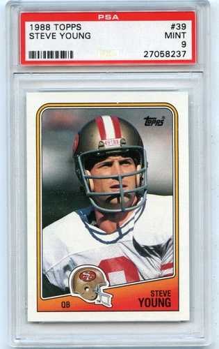 1988年 TOPPS フットボール #39 スティーブ・ヤング、サンフランシスコ・フォーティナイナーズ - PSA 9 ミント (58237)｜WORLD RESOURCE【QUEEN店】