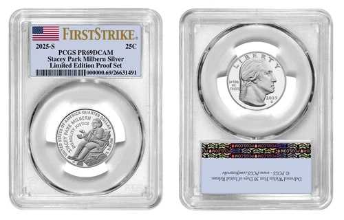 2025年 S シルバークォーター 25セント ステイシー・パーク限定版 PCGS PR69DCAM FS #2｜WORLD RESOURCE【QUEEN店】